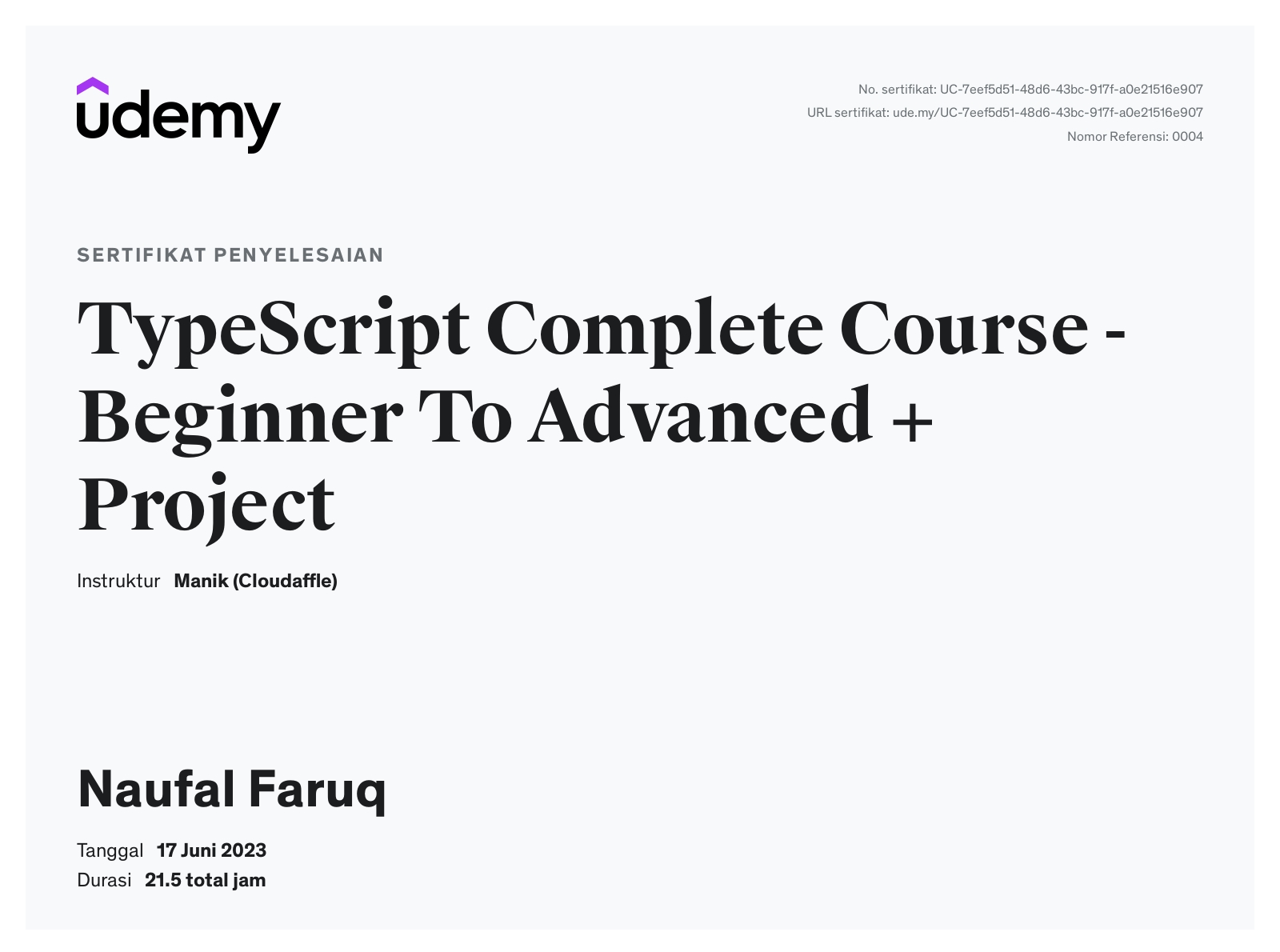 Typescript - UDEMY